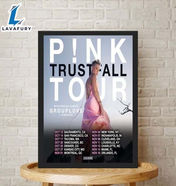 Pink Singer Summer Carnival Trustfall Tour 2023 Poster Print Canvas