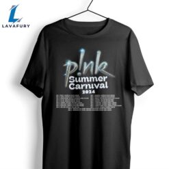 Pink Summer Carnival Australia Unisex Black T-Shirt