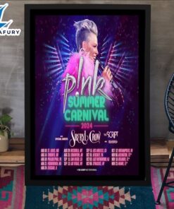 Pink Summer Carnival Tour 2024 Poster Canvas