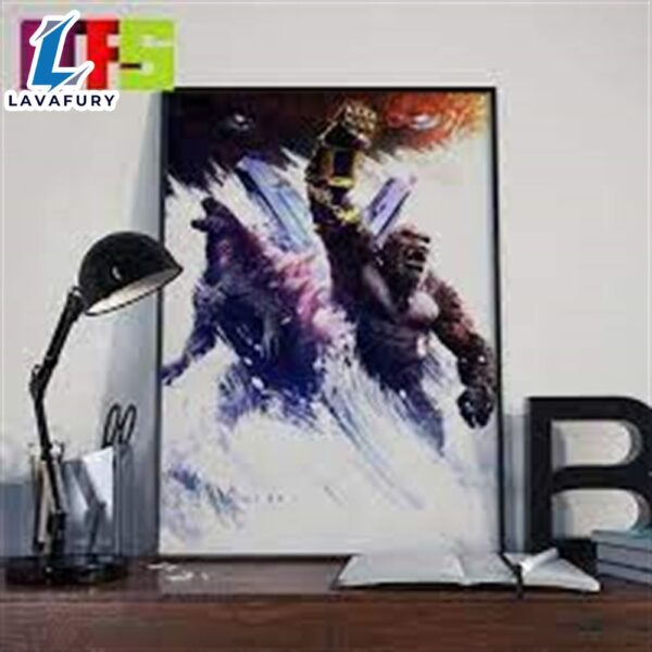 Rise Together Or Fall Alone Godzilla x Kong The New Empire 2024 Official Poster Canvas