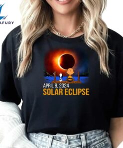 Snoopy And Charlie Brown Solar Eclipse April 8-2024 Shirt