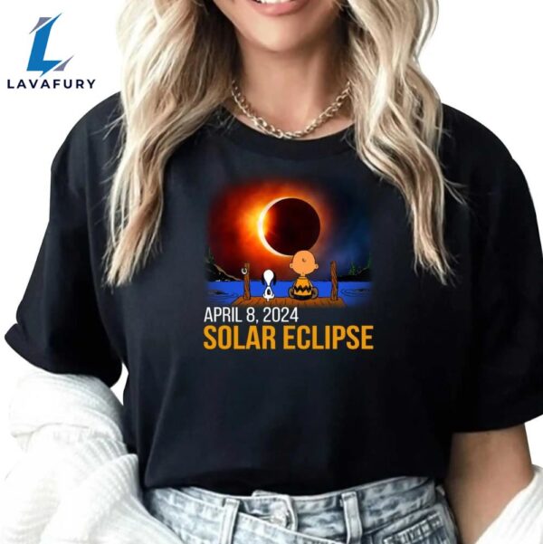 Snoopy And Charlie Brown Solar Eclipse April 8-2024 Shirt
