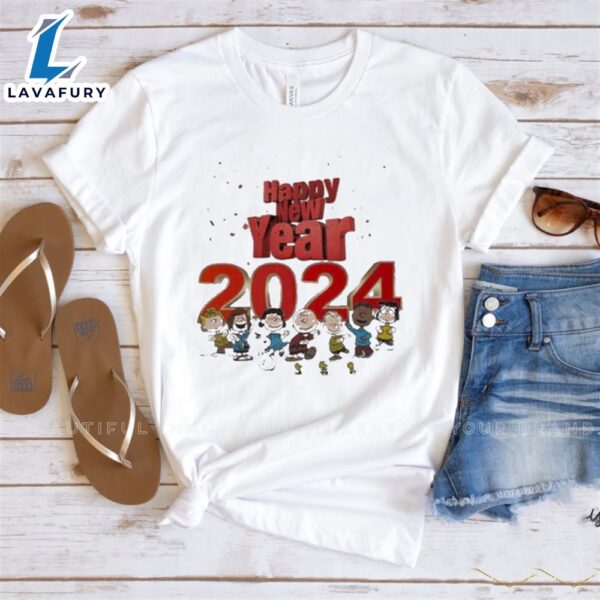 Snoopy And Friends Happy New Year 2024 T-Shirt