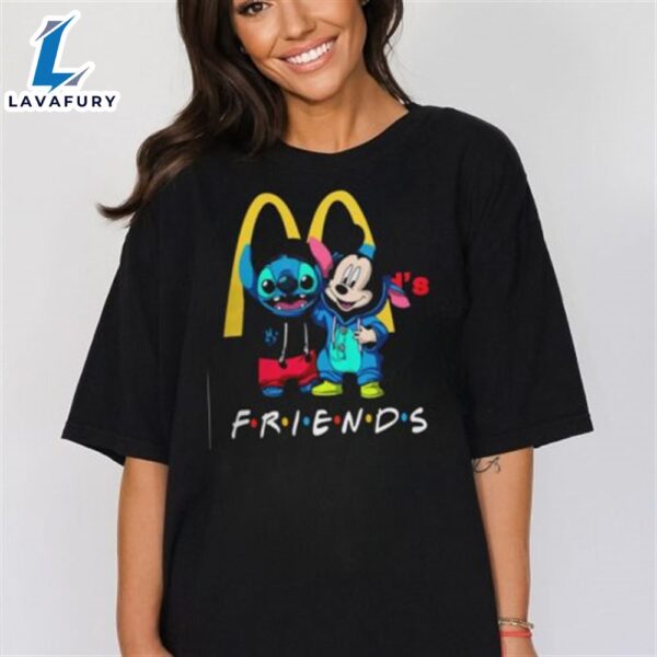 Stitch And Mickey Mouse Mcdonalds Friends Shirt