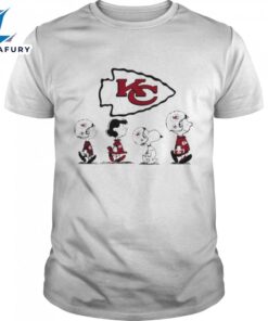 The Peanuts Characters Snoopy And Friends Kansas City Chiefs Football Shirt