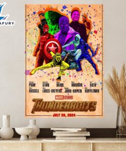 Thunderbolts 2024 Movie Marvel For Fan Canvas Poster