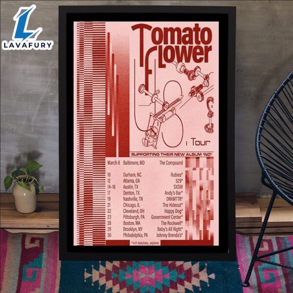 Tomato Flower 2024 March Tour Poster Canvas