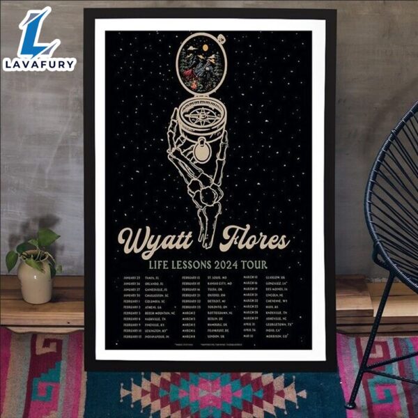 Wyatt Flores Life Lessons 2024 Tour Poster Unframed Wall Art Home Decor Gift