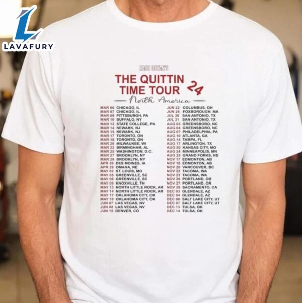 Zach Bryan 2024 The Quittin Time Tour Shirt