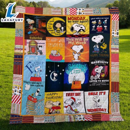 A Week Of Snoopy The Peanuts Cartoon 1k95 Gift Lover Blanket Mother Day Gift