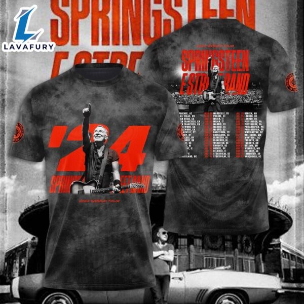 Bruce Springsteen & E Street Band World Tour 2024 3d T Shirts