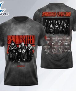 Bruce Springsteen E Street Band World Tour 2024 Signature 3d Aop T-Shirt