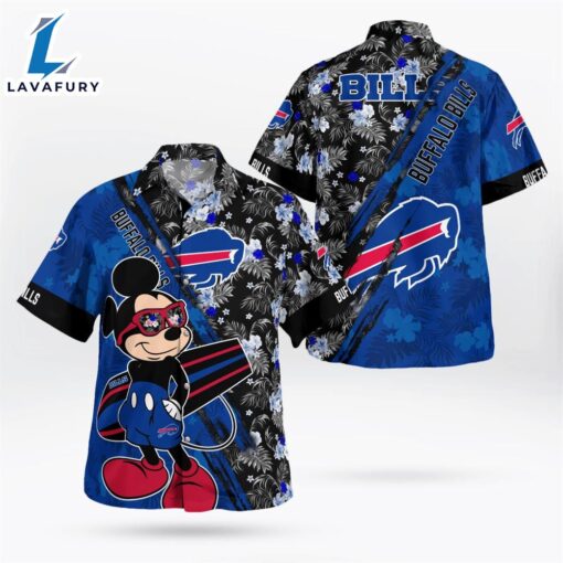 Buffalo Bills Mickey Mouse Floral Short Sleeve Hawaii Shirt