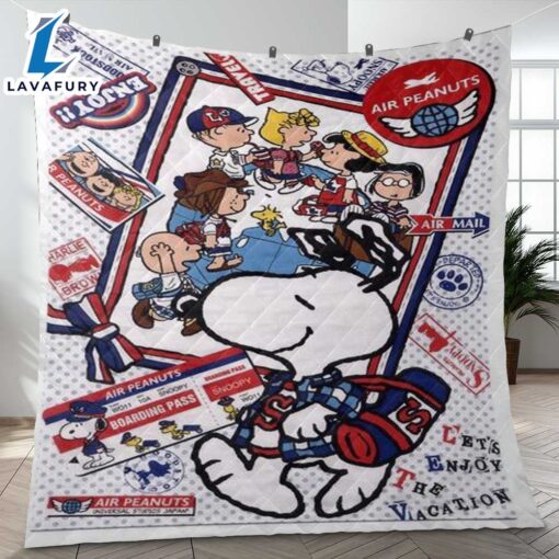 Captain Snoopy Air Peanuts Cartoon Christmas Gifts Lover Blanket,Snoopy Blanket Mother Day Gift