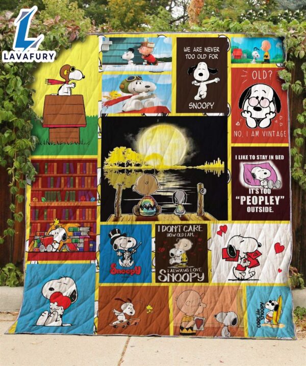 Cartoon Character Moon Snoopy Quilt Fleece Blanket Fan Made All Season 3d Blanket Mother Day Gift