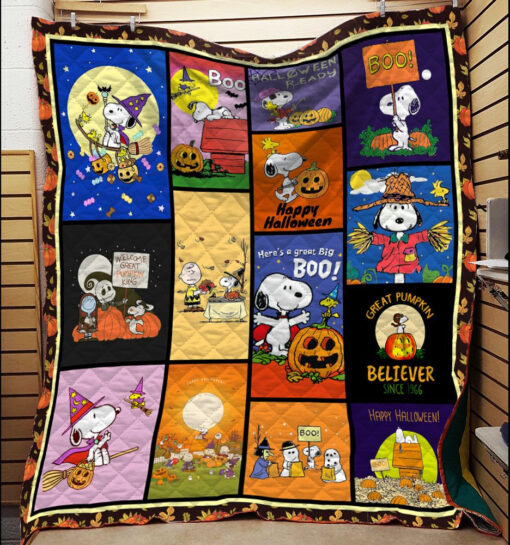 Cartoon Character Rectangle Snoopy Halloween Quilt Fleece Blanket Fan Made All Season 3d Blanket Mother Day Gift