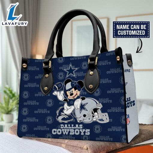 Custom Name DC DS1188 Mickey Mouse Theme Pattern Premium Leather Handbag &amp Women Wallet