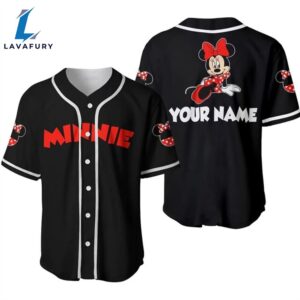 Custom Name Disney Baseball Jersey Mens Womens Custom Name T Shirt Minnie