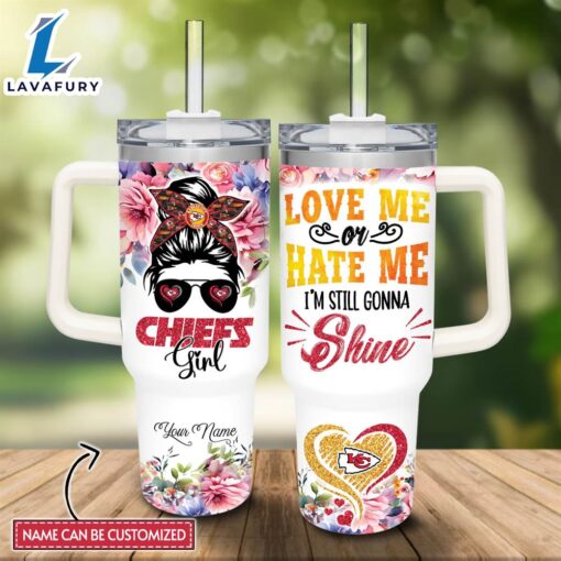 Custom Name KCC Girl I’m Still Gonna Shine 40oz Stainless Steel Tumbler with Handle and Straw Lid