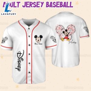 Custom Name Mickey Baseball Jersey Shirt, Mickey Mouse Baseball Jersey