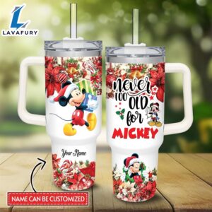 Custom Name Mickey Mouse Poinsettia…