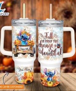 Custom Name Stitch Happy Fall…