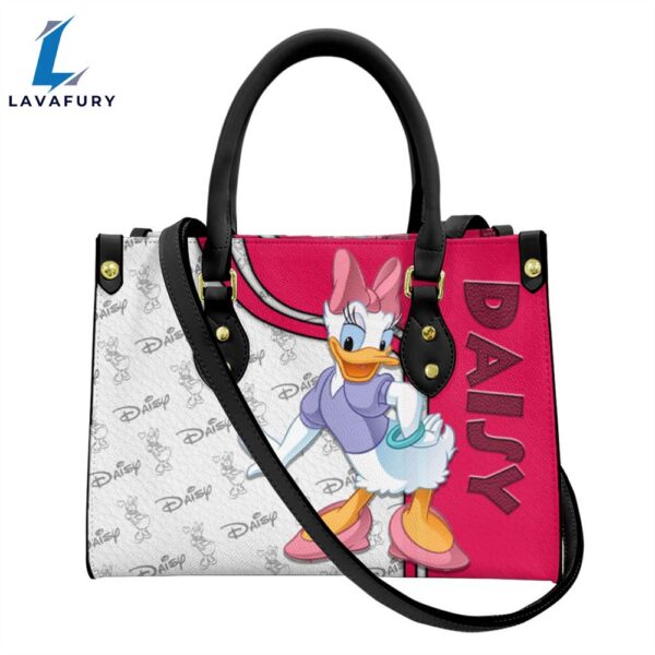 Daisy Duck Pattern Premium Leather Handbag