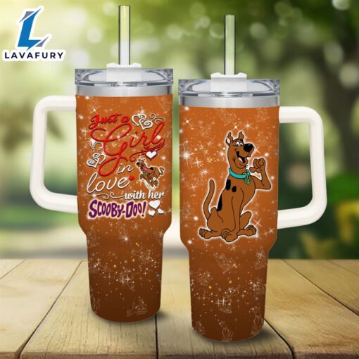 Disney Just A Girl Loves Scooby Doo 40oz Tumbler with Handle and Straw Lid