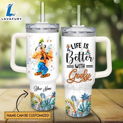 Disney Life Is Better With Goofy 40oz Tumbler with Handle and Straw Lid