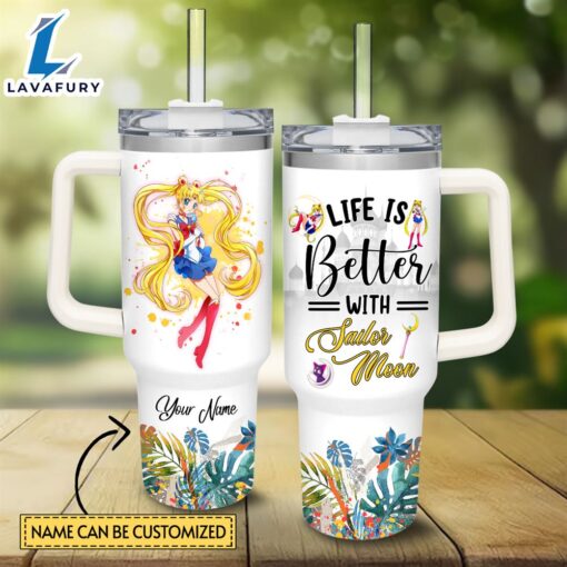 Disney Life Is Better With Sailor Moon 40oz Tumbler with Handle and Straw Lid