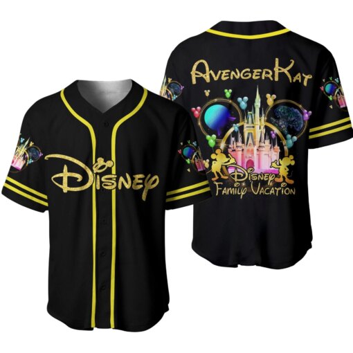 Disney Mickey Baseball Jersey Men Women Tops Disney 50th Anniversary Short Sleeve Shirt