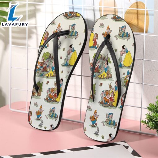 Disney Snow White And Dwarfs Pattern Gift For Fan Flip Flop Shoes