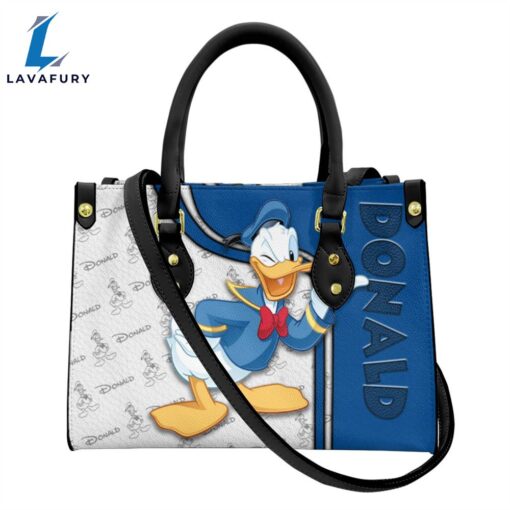 Donald Duck Pattern Premium Leather Handbag