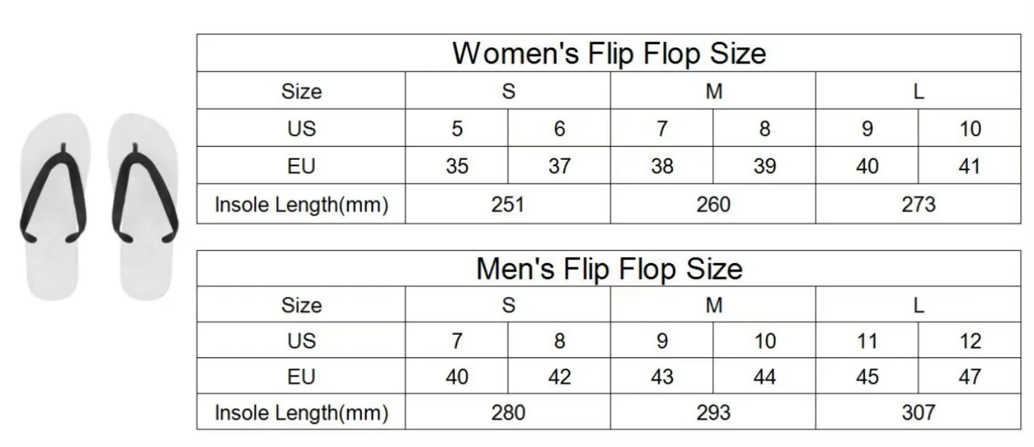 Flip Flops Size Chart