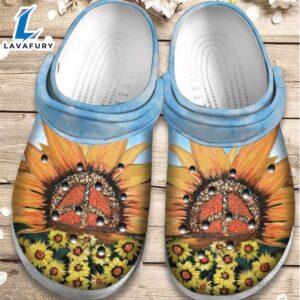 Hippie Sunflower Garden Shoes Crocs…