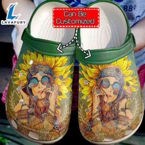 Hippie Sunflower Girl Crocs Crocs…