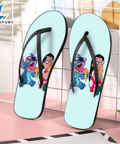 Lilo And Stitch Ice Cream Gift For Fan Flip Flop Shoes