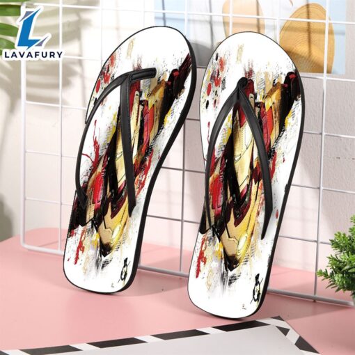 Marvel Avengers Iron Man Captain America Gift For Fan Flip Flop Shoes