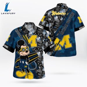 Michigan Wolverines Mickey Mouse Floral…