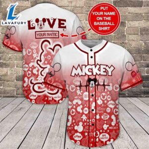 Mickey Baseball Jersey Personalized Shirt
