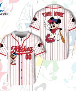 Mickey Custom Ddisneyland Baseball Jersey…