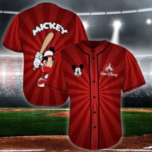 Mickey Mouse Disney Player Football Red 102 Gift For Lover Baseball