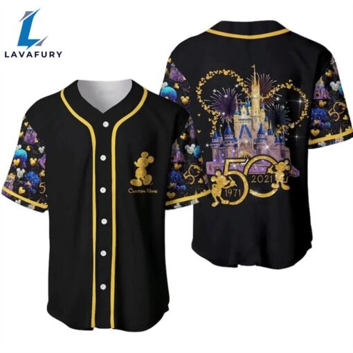 Mickey Mouse Disneyland 50th Anniversary Walt Disney World 3d Baseball Jersey Disney