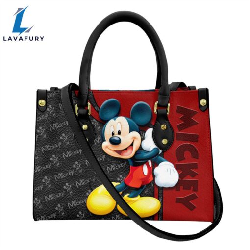 Mickey Mouse Pattern Premium Leather Handbag