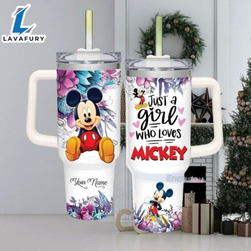 Mickey Mouse Tumbler 40oz, Custom Just A Girl Who Loves Mickey Tumbler