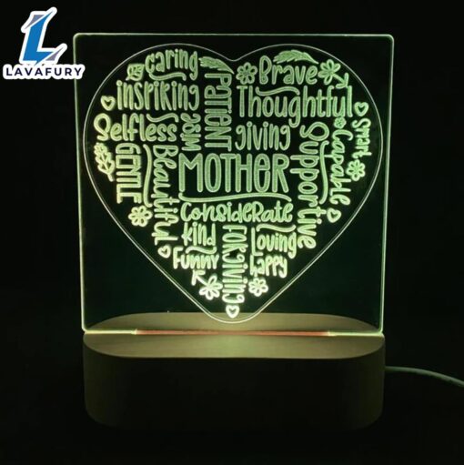 Mother’s Day Sign & Multi Colour Led Light Base