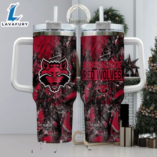 NCAA Arkansas State Red Wolves Realtree Hunting 40oz Tumbler