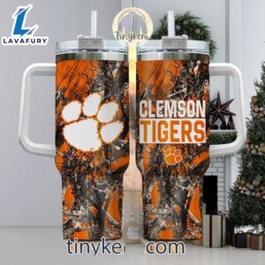 NCAA Clemson Tigers Realtree Hunting 40oz Tumbler