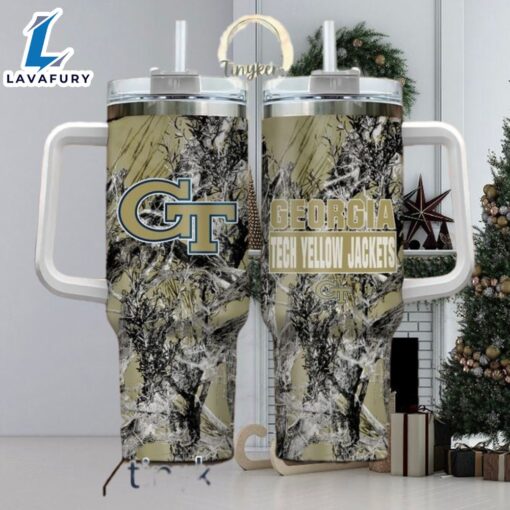 NCAA Georgia Tech Yellow Jackets Realtree Hunting 40oz Tumbler