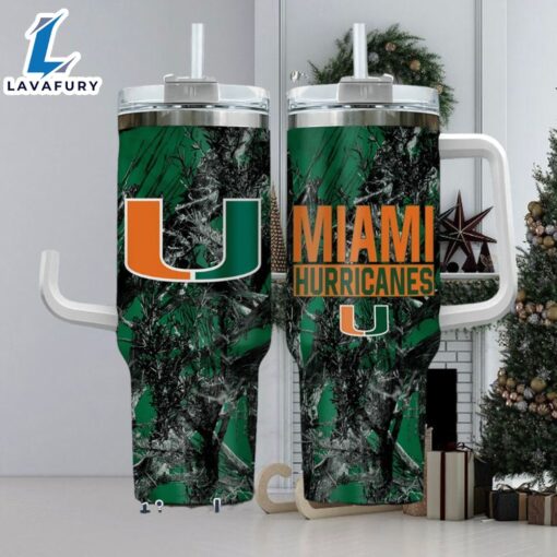 NCAA Miami Hurricanes Realtree Hunting 40oz Tumbler